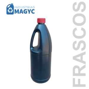 Frasco Negro de 1 Lt redondo con asa
