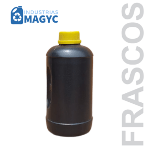 Frasco Negro de 1 Lt redondo