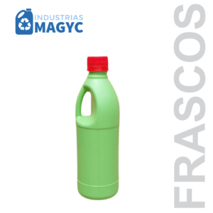 Frasco Verde Limón de 1/2 Lt redondo con asa