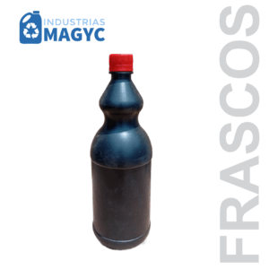 Frasco Negro de 1 Lt curvo